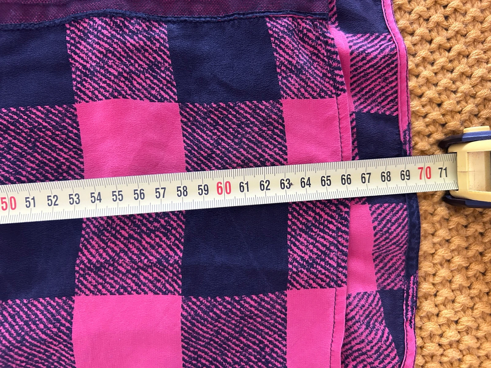 Camisa de seda a cuadros y detalles de terciopelo Sandro – Talla 1 (36) – photo 9